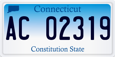 CT license plate AC02319