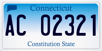 CT license plate AC02321
