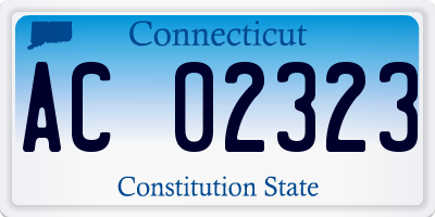 CT license plate AC02323