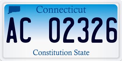 CT license plate AC02326