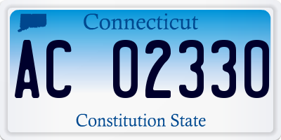 CT license plate AC02330