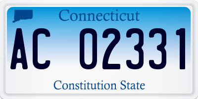 CT license plate AC02331