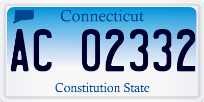 CT license plate AC02332