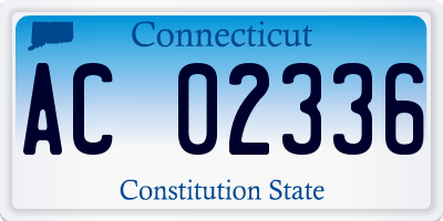 CT license plate AC02336