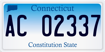 CT license plate AC02337