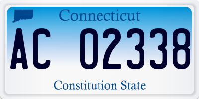 CT license plate AC02338