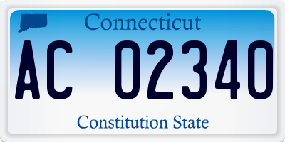 CT license plate AC02340