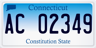 CT license plate AC02349