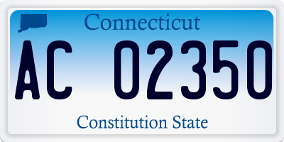 CT license plate AC02350