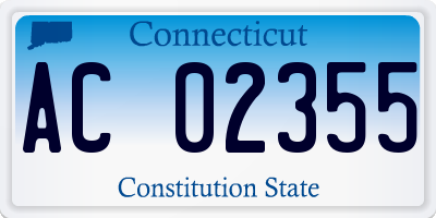 CT license plate AC02355