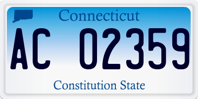 CT license plate AC02359