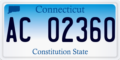 CT license plate AC02360