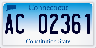 CT license plate AC02361