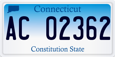 CT license plate AC02362