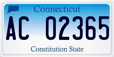 CT license plate AC02365