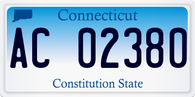 CT license plate AC02380