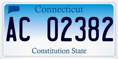 CT license plate AC02382