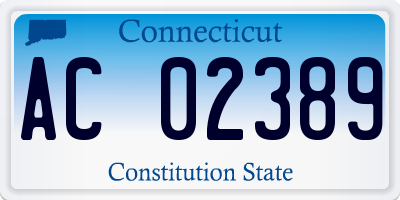 CT license plate AC02389