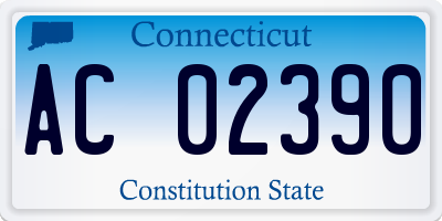 CT license plate AC02390