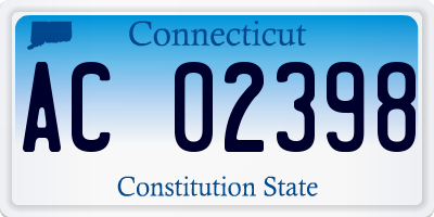 CT license plate AC02398