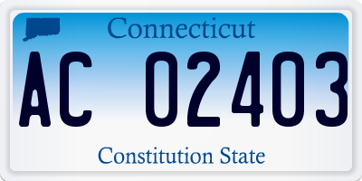 CT license plate AC02403