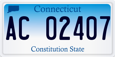 CT license plate AC02407