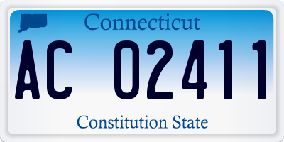 CT license plate AC02411