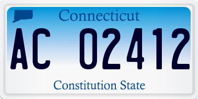 CT license plate AC02412