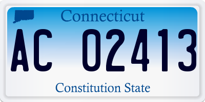 CT license plate AC02413