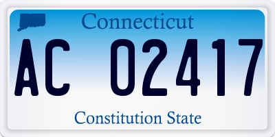 CT license plate AC02417