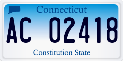 CT license plate AC02418