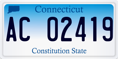 CT license plate AC02419