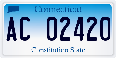 CT license plate AC02420