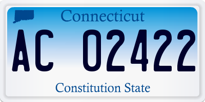 CT license plate AC02422