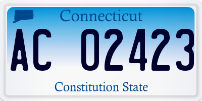 CT license plate AC02423