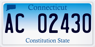 CT license plate AC02430