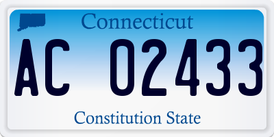 CT license plate AC02433