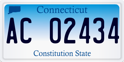 CT license plate AC02434