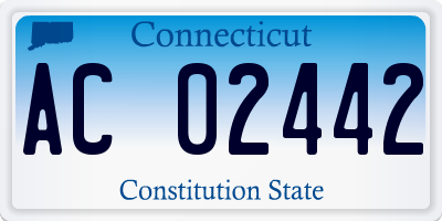 CT license plate AC02442