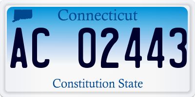 CT license plate AC02443