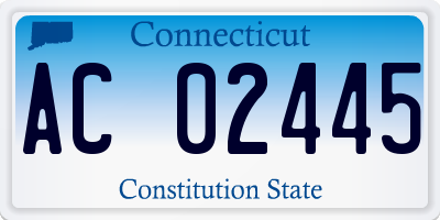 CT license plate AC02445