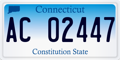 CT license plate AC02447