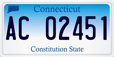 CT license plate AC02451