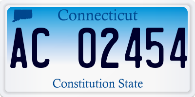 CT license plate AC02454