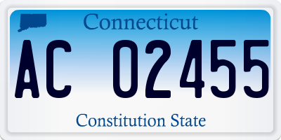 CT license plate AC02455