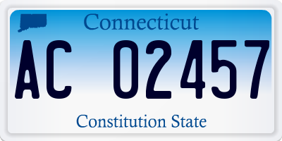 CT license plate AC02457