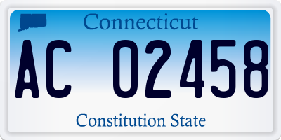 CT license plate AC02458