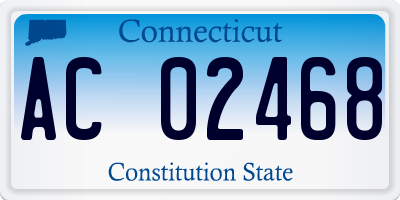 CT license plate AC02468