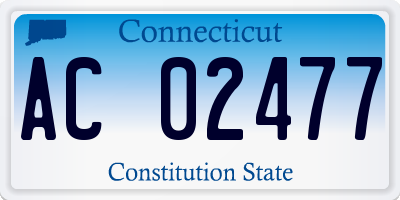 CT license plate AC02477