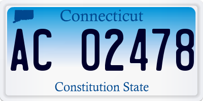 CT license plate AC02478